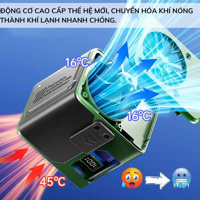Quạt Tích Điện MUSELOVE, Kẹp Quần Áo, Dung Lượng 10000mAh, Sử Dụng Lên Đến 8h, 100 Mức Độ Gió-QQA01 5
