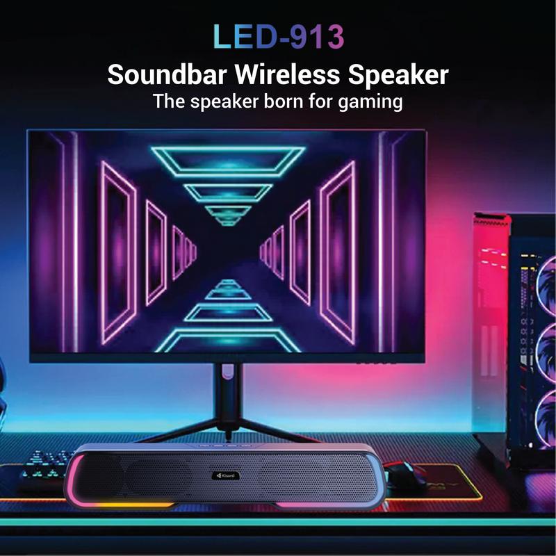 KISONLI Speaker Portable Wireless Bluetooth LED-913 Stereo Bass Effect With Super Bass 4