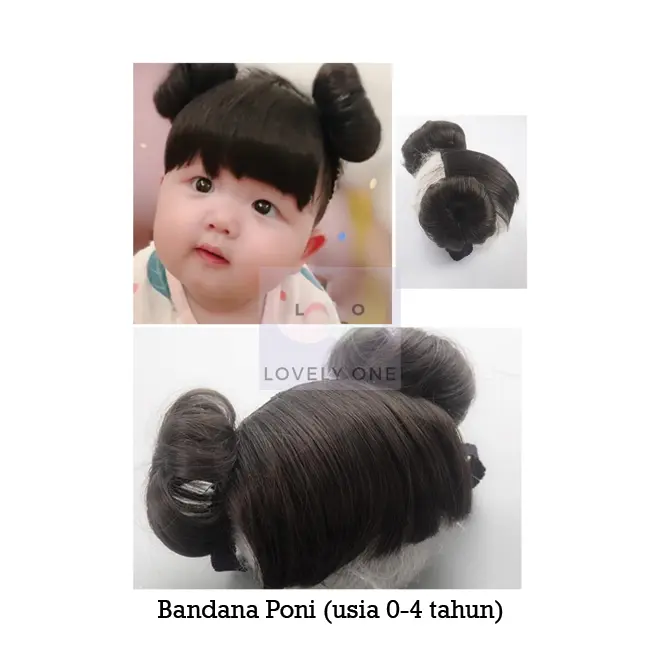 Clip Poni Rambut Palsu Anak - Bandana Poni Anak 1