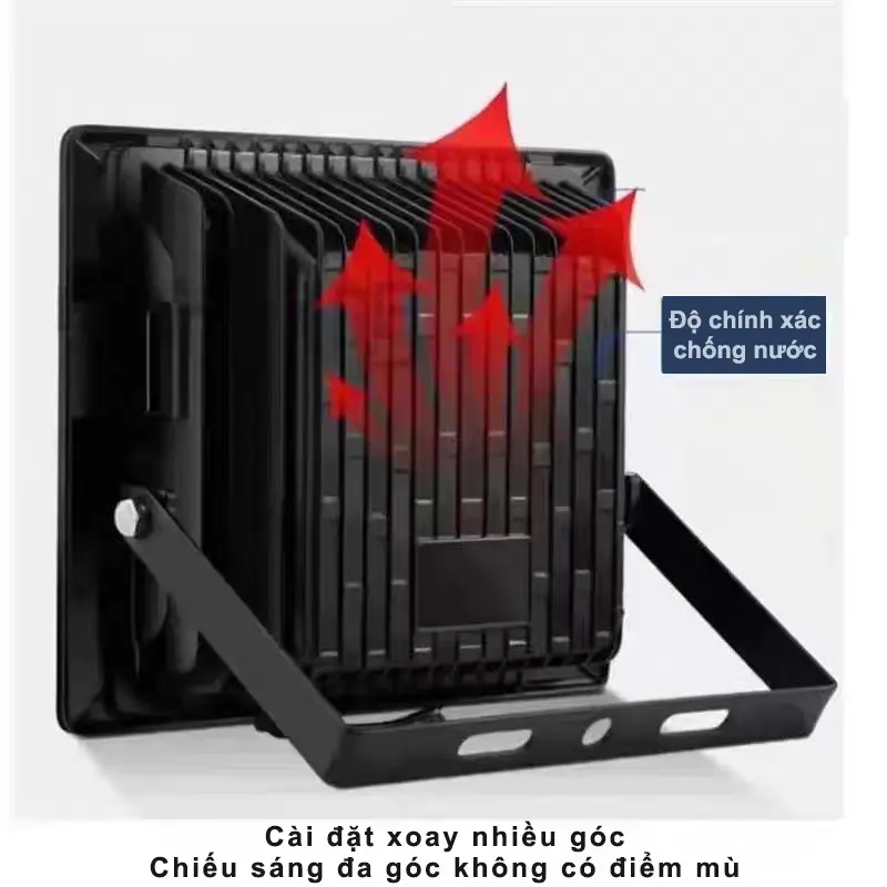 Đèn năng lượng mặt trời 200W chống nước và chống chói mới nâng cấp đèn tiết kiệm năng lượng điều khiển từ xa 4