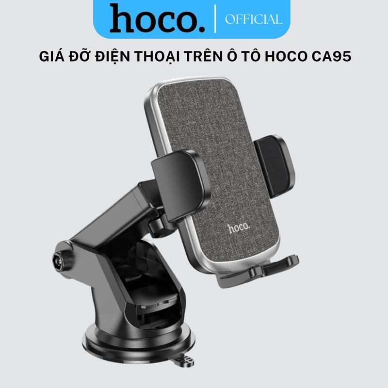 Giá Đỡ Điện Thoại trên Ô Tô Hoco CA95 Gắn Táp Lô hoặc kính chắn gió, đệm da cao cấp Phụ Tùng Đồ chơi xe