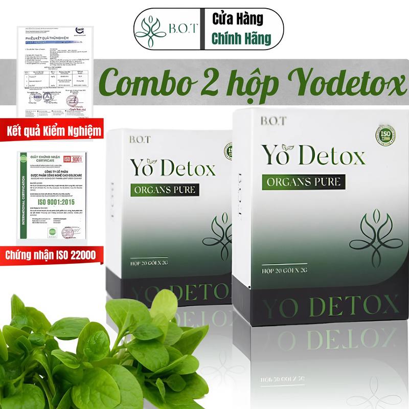 [Combo 2 Hộp Yodetox  ]  Nước tràdetox nuoc  detox  detox  trà  trắng da giảm mụn detox  xanh nước uống detox  xanh detox  dành cho mẹ sau sinh viennam detox  vitamin c