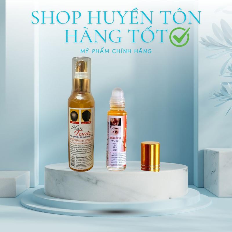 Xịt dưỡng mọc tóc hair tonic genive thái lan chai 120ml và lăn mi mày thái lan