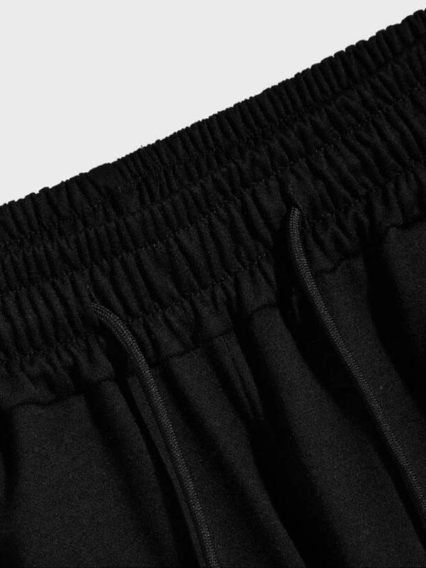 Men's Playing Card Print Drawstring Waist Shorts, Summer Clothes, Casual Regular Fit Pocket Track Shorts For Summer, Men's Bottoms For Daily Wear, Menswear 2