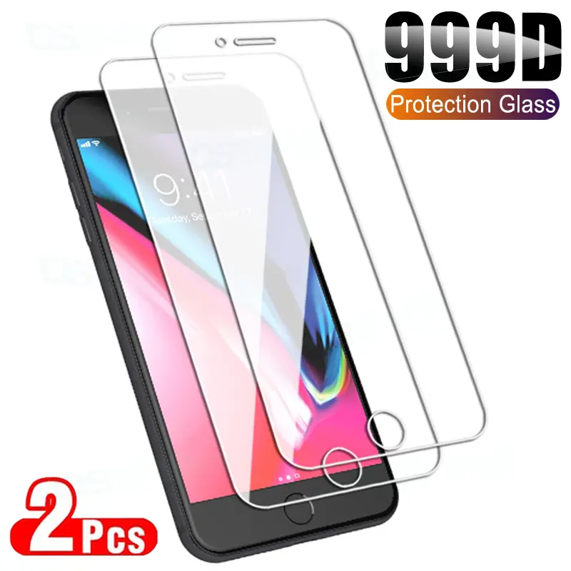 Kính Bảo Vệ, 2 Chiếc, Độ Trong Suốt 999D, Dành Cho Apple iPhone 7, 8, 6, 6S Plus, iPhone 5, 5S, 5C, SE, 2016, 2020, Bảo Vệ Màn Hình Cường Lực, Phim Bảo Vệ Phụ Kiện