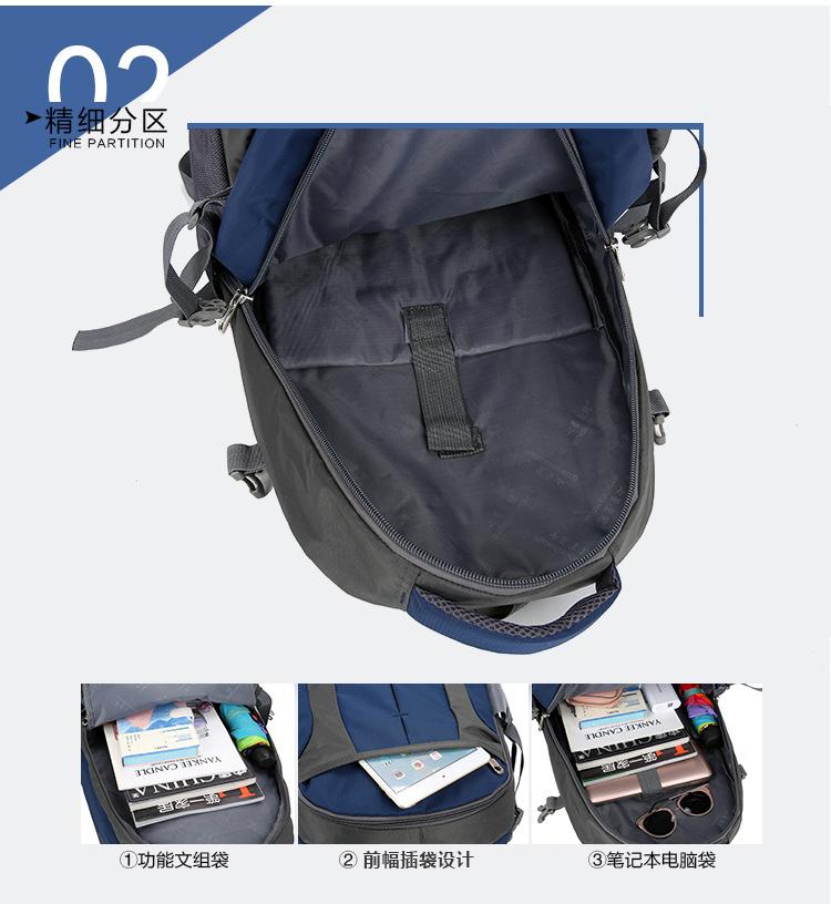 Product Introduction of Ba Lô Hành Lý, Dung Tích Lớn 60L, Dành Cho Nam Và Nữ, Túi Du Lịch, Ba Lô Ngoài Trời, Túi Lót Máy Bay Du Lịch, Làm Bằng Vải Oxford 10