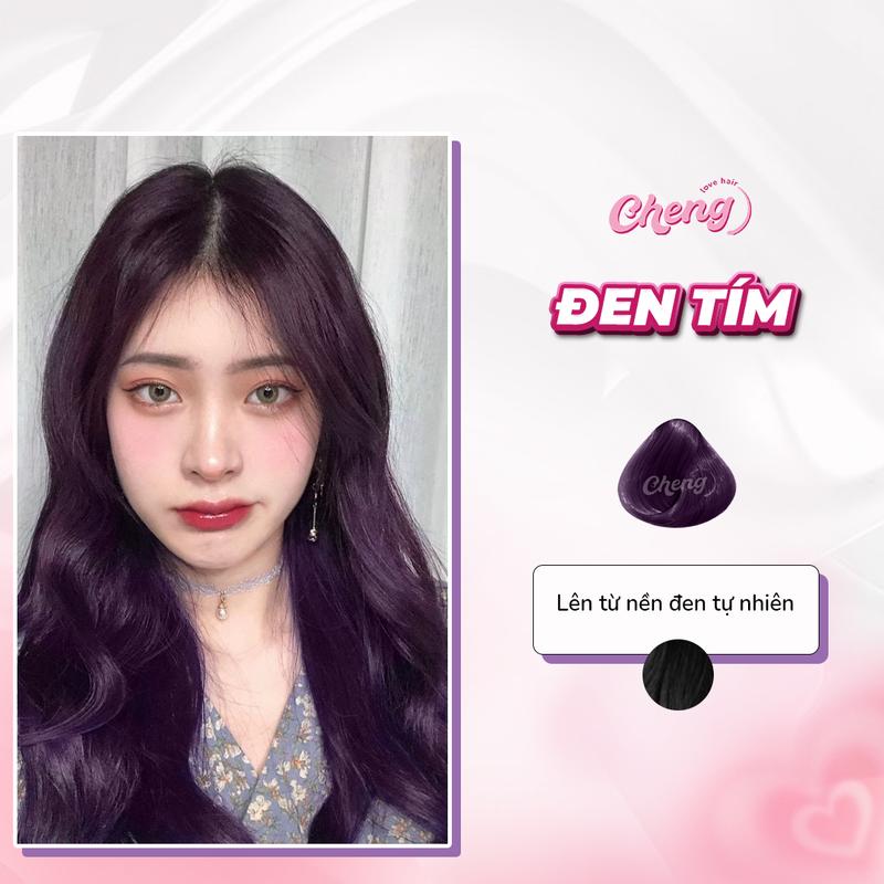 Thuốc Nhuộm Tóc Màu TÍM ĐEN Không Tẩy | Chenglovehair, Chenglovehairs