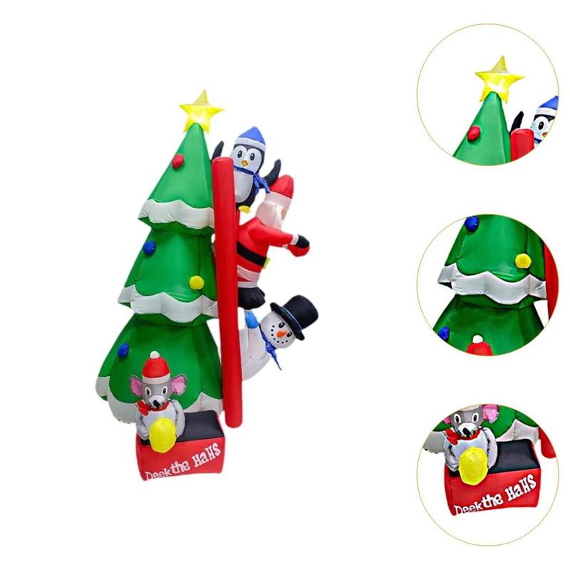 Product Introduction of Christmas Inflatable Santa Claus Ornament Funny Props Giant with Lights Waterproof Blow Yard Decoration Xmas Inflatable Decor 1