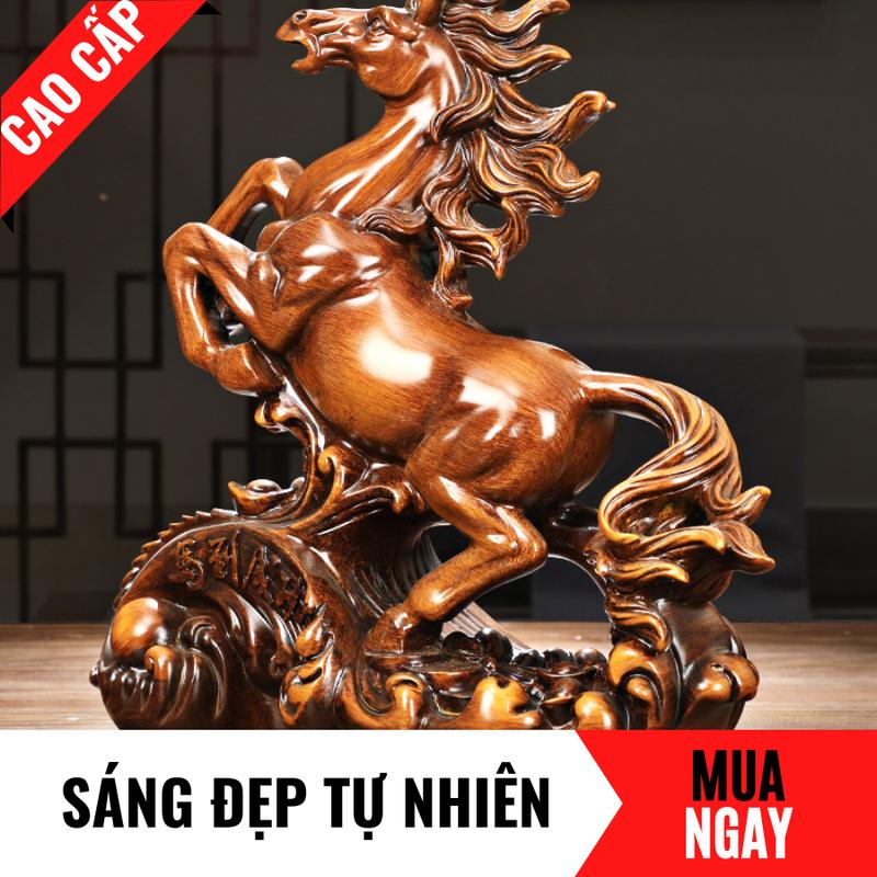 Tượng Ngựa Nhất Mã Phi Thiên Trang Trí Phong Thủy Cao 22cm 8