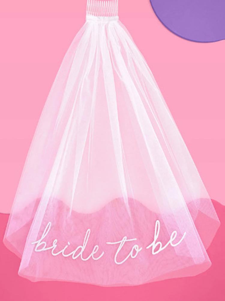 Product Introduction of Bride Veil for Bachelorette Party, White Bridal Veil Headwear Bridal Shower Accessories Gifts for Bride Engagement Supplies 19