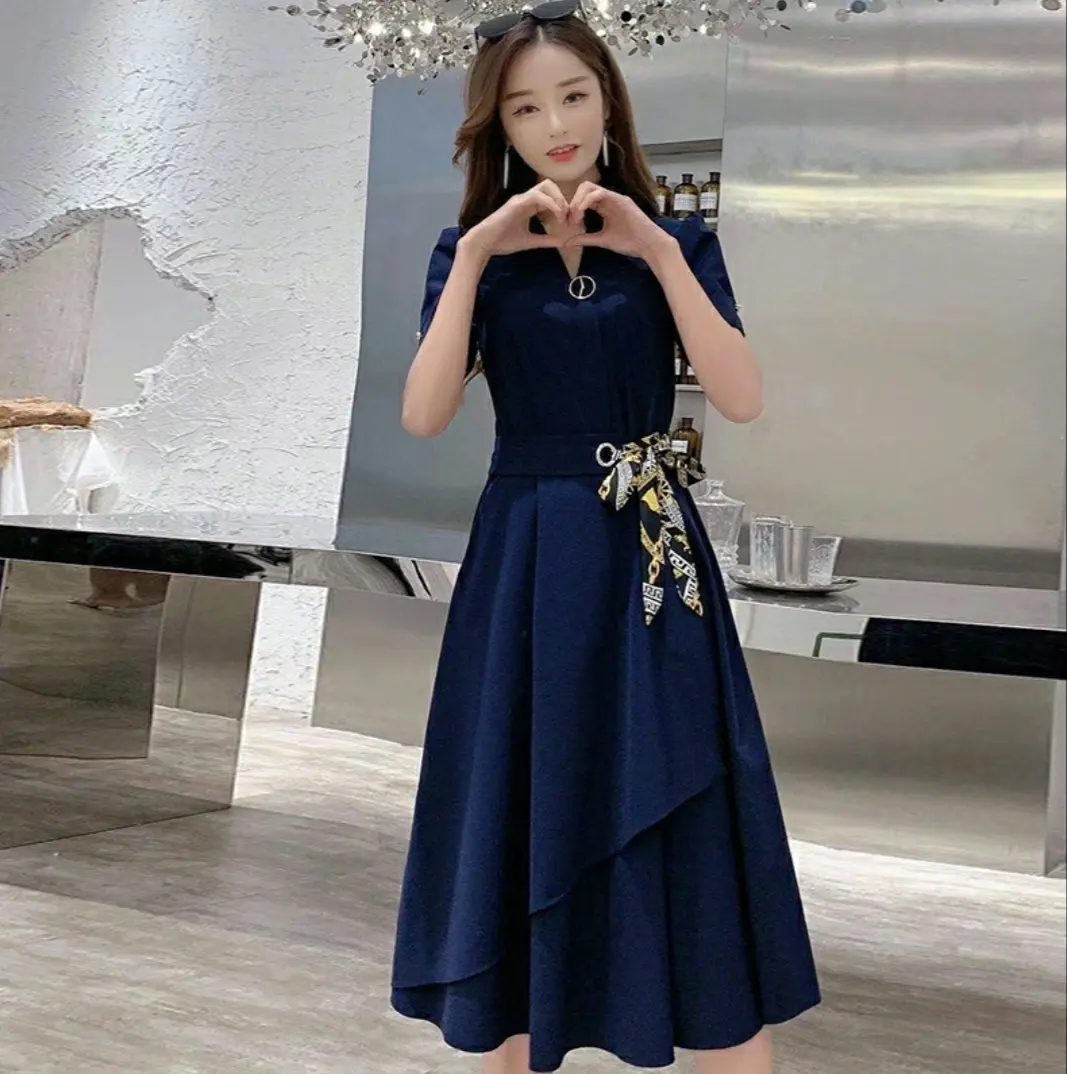 Dress Momita / Dress Simple Elegan / Baju Dress Wanita Kekinian /  Recommended Dress On /Dress Korean Style / Gaun Pesta Mewah Import formal  panjang - Shop | Tokopedia