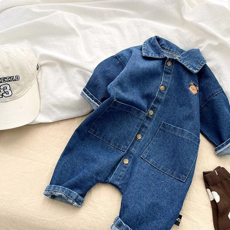 BABY K2 - jumpsuit Baby jeans Bear 2 warna 5