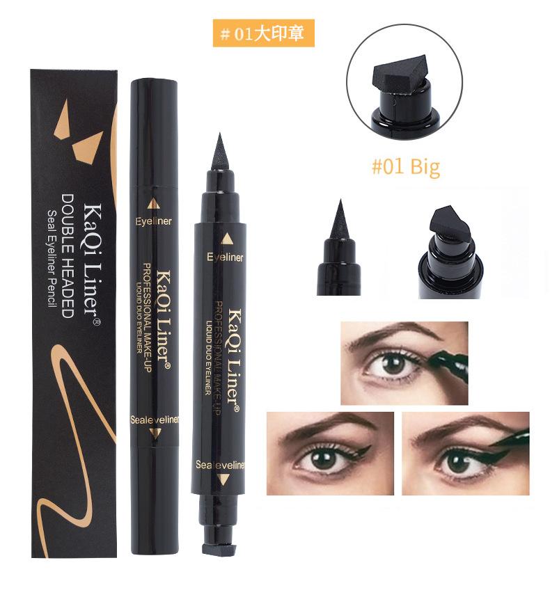 Product Introduction of Double Head Seal Eyeliner Waterproof non-smudging Delta Wing Tail Seal Eyeliner 5