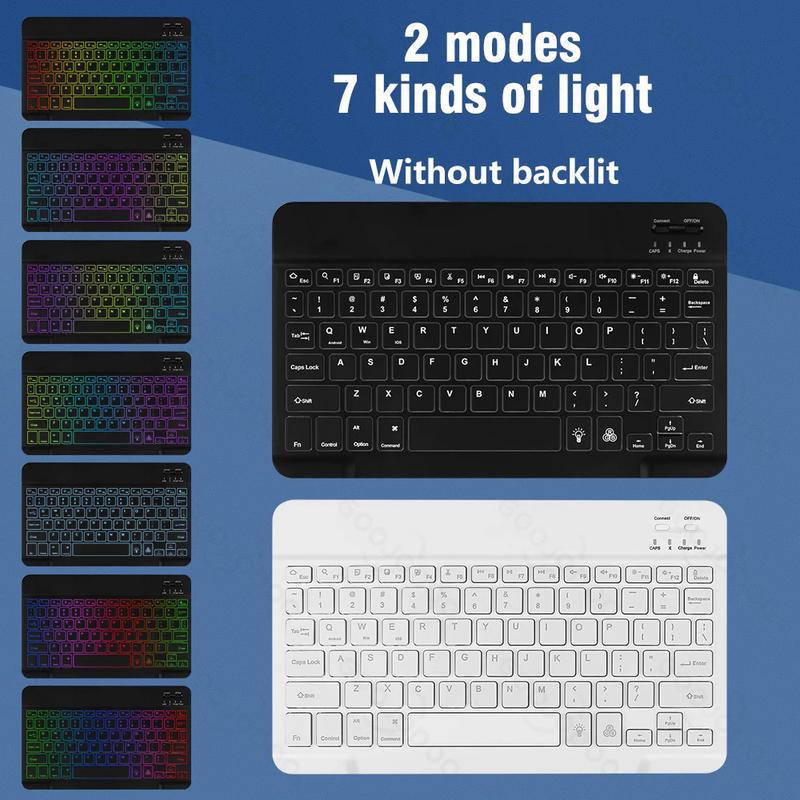 Product Introduction of For iPad Air 6 2024 11" Case Keyboard Mouse Rainbow Backlight Korean Spanish Arabic Magic Keyboard Funda for iPad Air 11" 2024 19