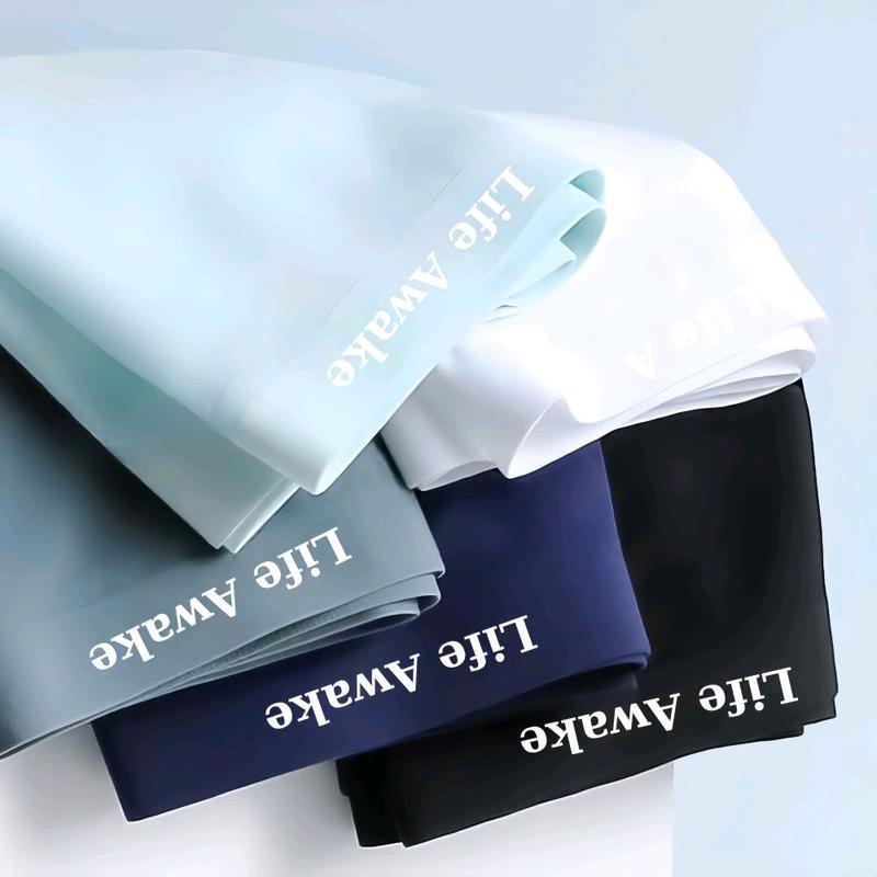 Combo 4 Quần Sịp Boxer Su Đúc Life Awake Vải Lụa Băng Cao Cấp Không Đường May (Che tên sản phẩm) Quần Boxer Nam Menswear Quần Lót Thun