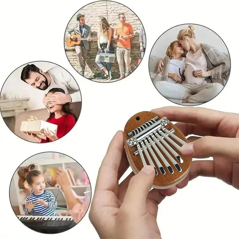 Product Introduction of 1Pc Wood Thumb Piano With 8 Key Art Portable Marimba Kalimba Exquisite Gift Beginner Mini Teclado De Musica Keyboard Instrument 24