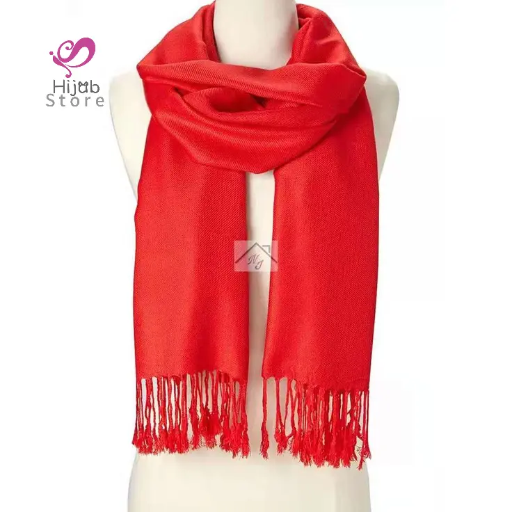 Pashmina Plain Tassel Scarf Unisex Shawl Fashion Scarf Shawl soft comfortable and breathable classic