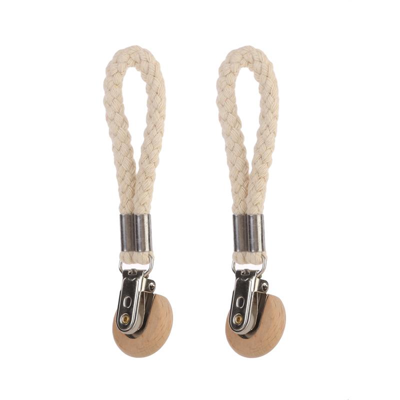 Product Introduction of Beige Corn Grain (6pcs/2PCS) Multifunctional Household Bathroom Storage Clip, Cotton Textile Rope Towel Clip 12
