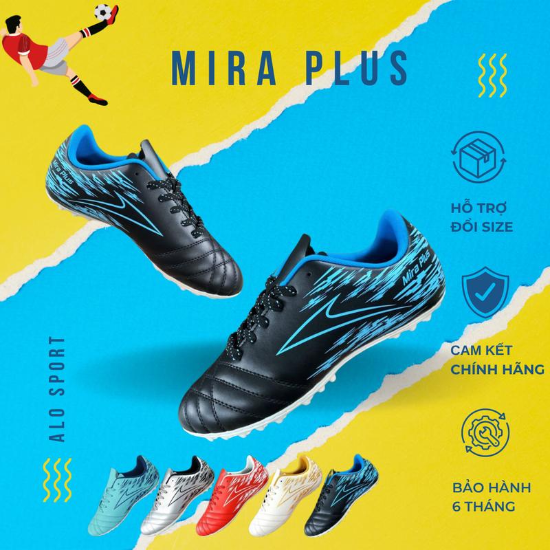 [MUA 1 TẶNG 2] Giày Bóng Đá, Đá Banh Chính hãng Người Lớn và Trẻ Em Mira Plus New - Khâu Full Đế TF Nhựa Dẻo Cao Cấp Sân Cỏ Nhân Tạo - Bảo Hành Chính Hãng Full Box -Nam Nữ Sneaker Sport - TẶNG BỘ QUÀ TRỊ GIÁ 78K