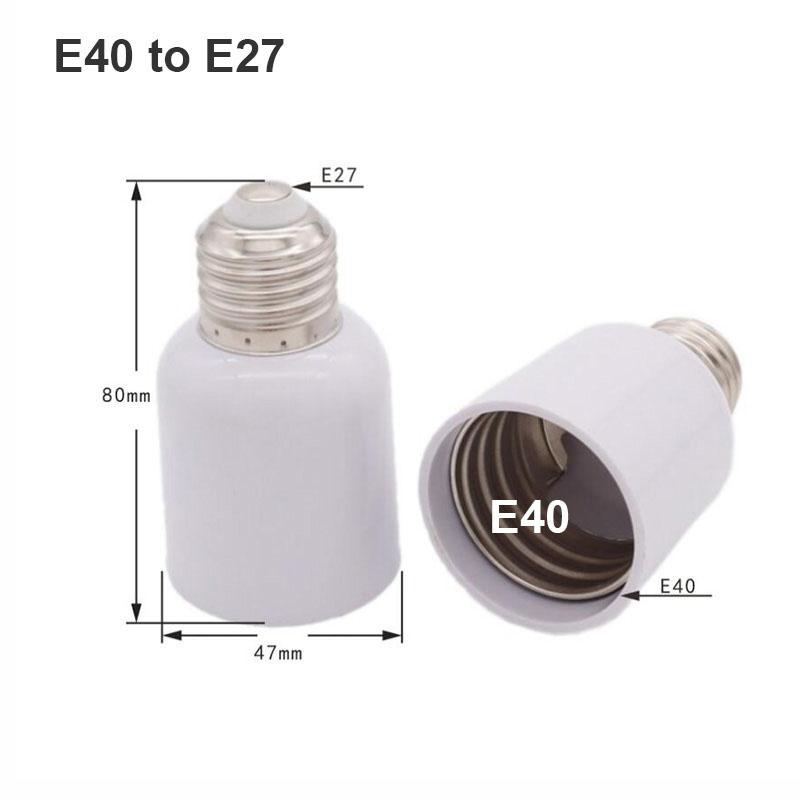 Product Introduction of 2pcs E27 E14 e17 to e40 e27 G24 GU10 E12 B22 MR16 LED lamp base light Adapter Bulb Holder Converter AC power Socket For Corn lamp FEH1SG 179