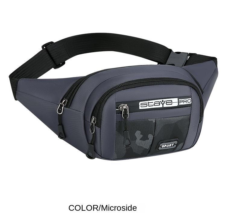 Product Introduction of Solid Color Men Chest Bag Outdoor Sports Waist Pack For Boys Multi Layered Design Crossbody Bags 17
