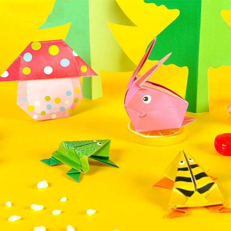 Kids Educational 54Pages 3D Cartoon Animal Origami DIY Paper Arts Crafts Handmade Baby Early Learning Toys 4