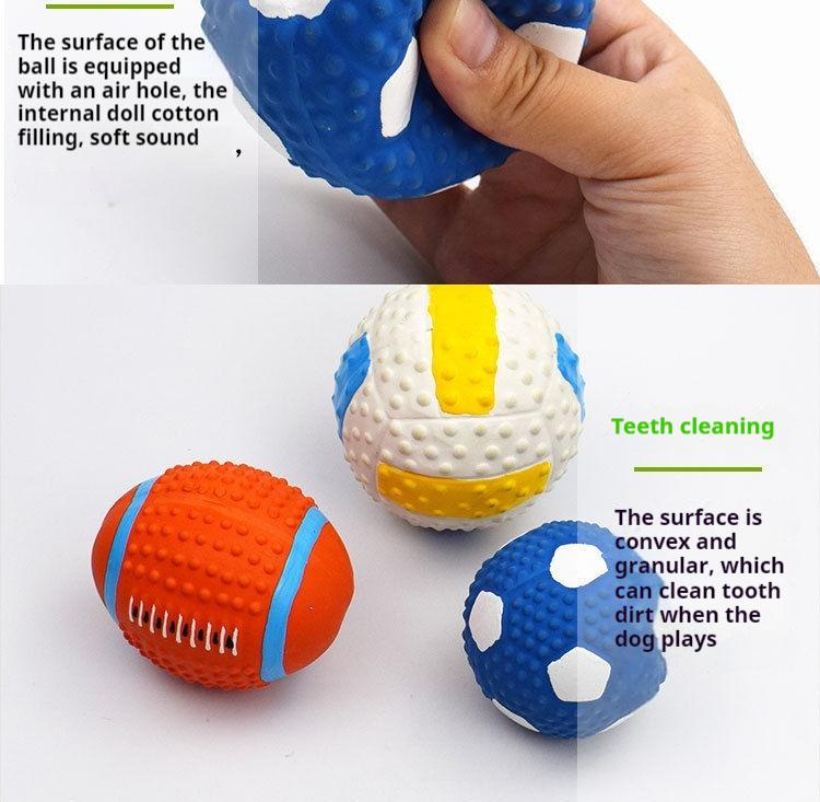 Product Introduction of [Pet Toy] Dogs and Cats Dog Toy Bite-Resistant Molar Sound-Making Latex Ball Toy Dog Training Artifact Big and Small Dogs Relieving Stuffy Vent 7