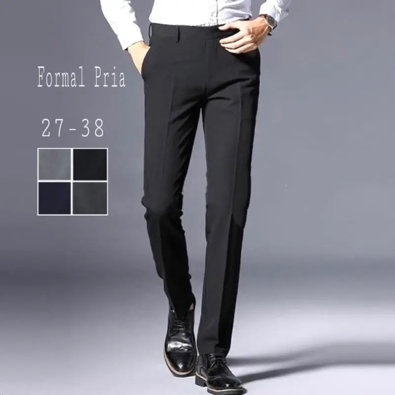 CELANA KANTOR FORMAL PRIA SLIMFIT BAHAN DASAR KAIN WOLL KUALITAS