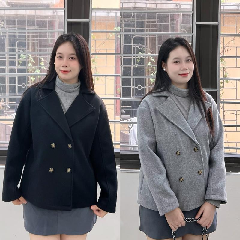 [Bigsize] Áo Dạ blazer nữ chất liệu mềm mịn ấm áp form rộng đủ size 50-100kg (kèm ảnh thật) Women Jacket