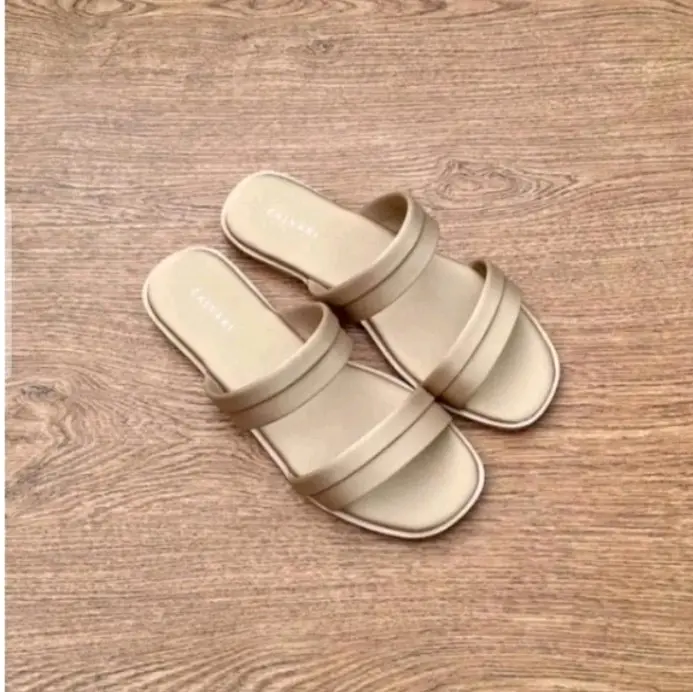 sandal platform wanita plet perempuan Tanpa Hak Hak Datar (1 cm atau kurang) Sandal jepit Wedge Tanpa Hak Sandal