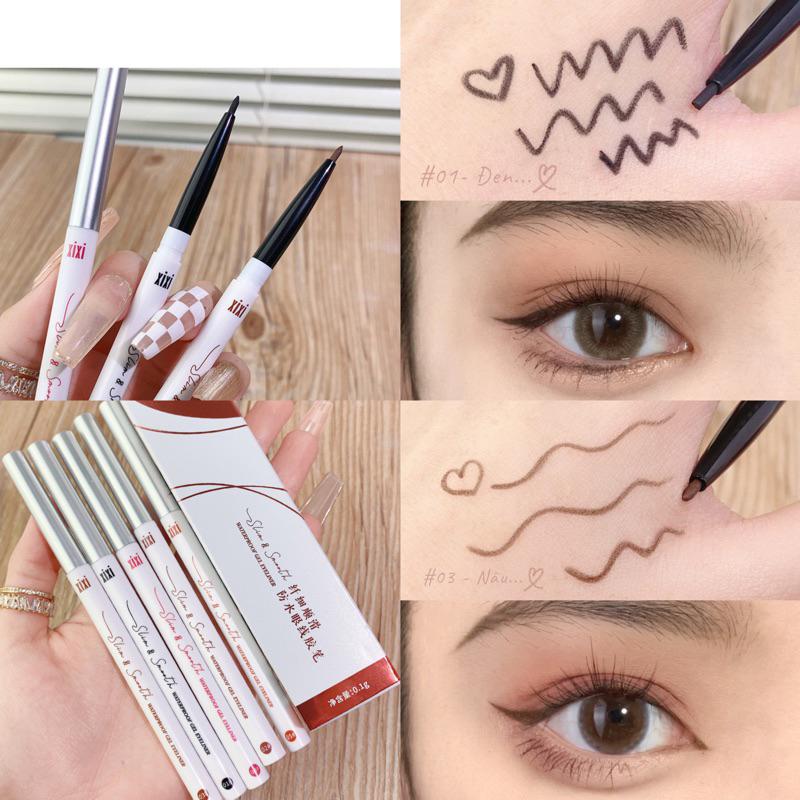 Chì kẻ mắt xixi slim waterproof gel eyeliner không lem lâu trôiii