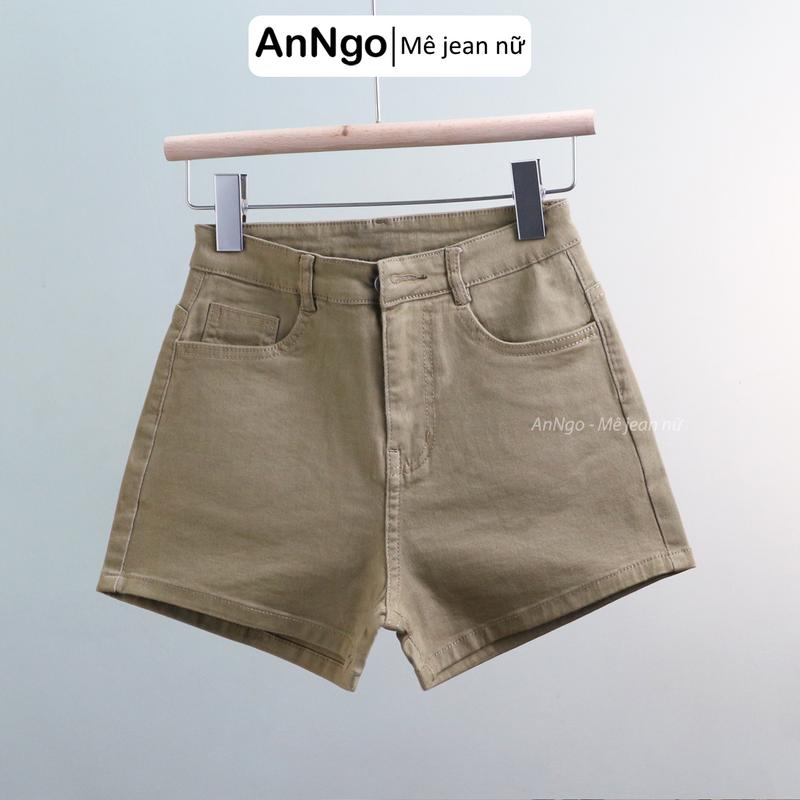 Quần short jean nữ co giãn lai kiểu chất jean cotton dày dặn Anngo - AT488 4