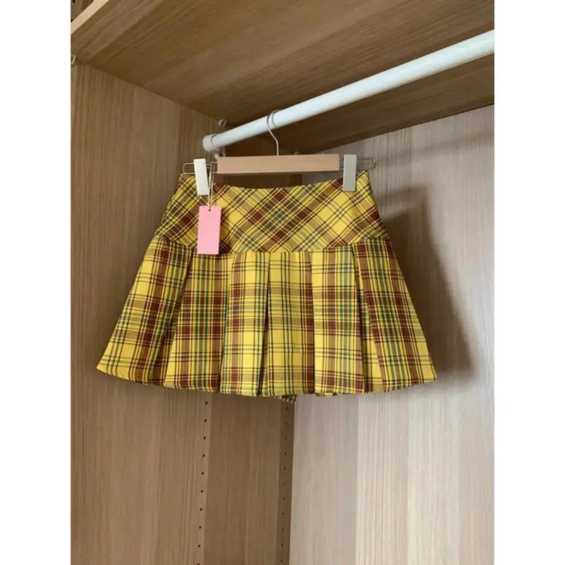 Chân Váy Kẻ Sọc Hồng, Chân Váy Xếp Ly, Hàng Mới Về Mùa Hè Của Phụ Nữ, Cạp Cao, Phong Cách Preppy, Chống Lộ, Chân Váy JK, Năm 2025srme 5