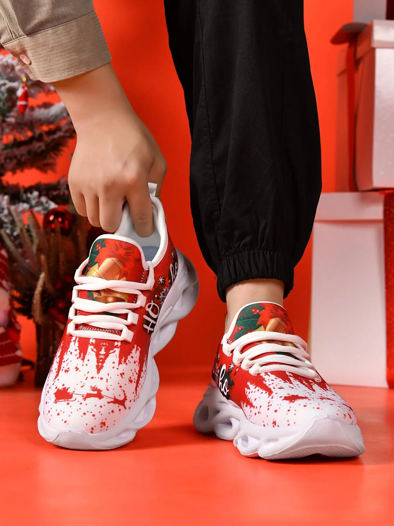 Men's Fashionable Cartoon Print Lace Up Low Top Sneakers, Casual Comfortable Breathable Sports Running Shoes, Male All-match Round Toe Shoes for Daily Wear, Closed