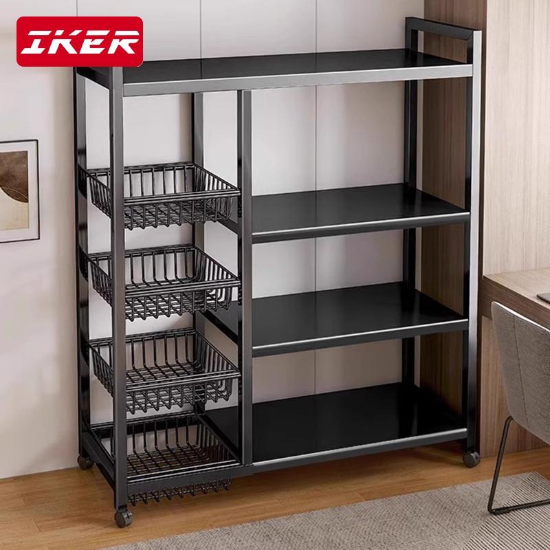 Kệ Lò Vi Sóng Rau Củ Nhà Bếp Chất Liệu Sơn Tĩnh Điện Thiết Kế Hiện Đại Tiện Lợi +3/4 Giỏ Kitchen
