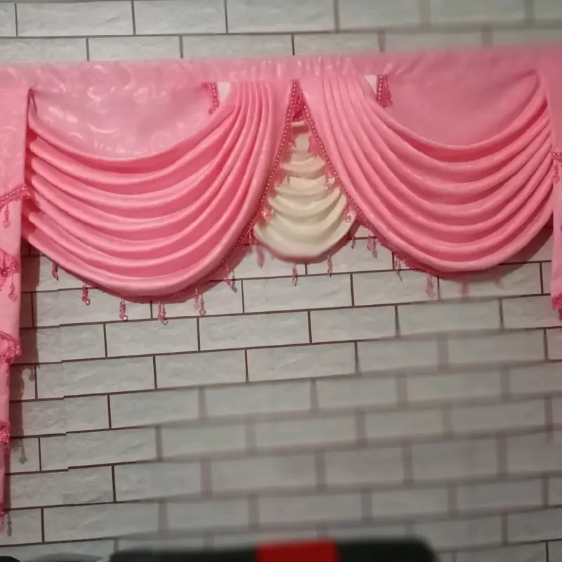 Rumbai Gorden Khusus Poni saja Model Gelombang Spanyol mewah jendela pintu gorden poni  mewah Curtain 5