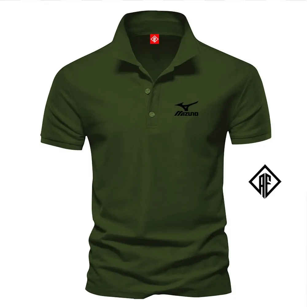 HITAM Coolest.....Mizuno Polo Shirt Black Polo Collar Shirt Men & Women T-Shirt Distro Import Premium Quality