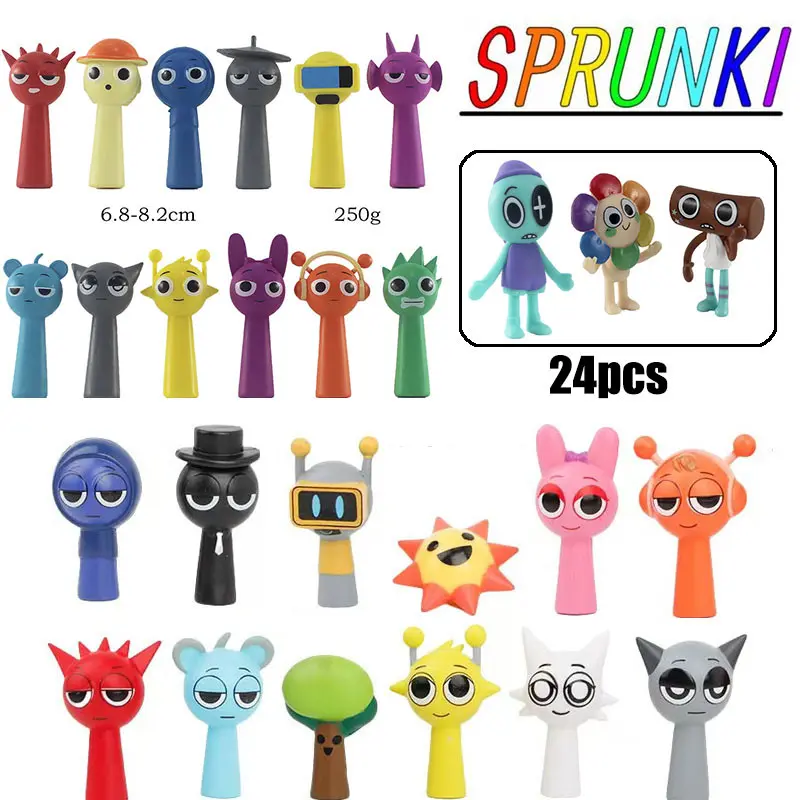 Bộ Đồ Chơi Sprunki, Incredibox, Mô Hình Nhân Vật, 24 Chiếc Đồ Chơi Sprunki, Thích Hợp Cho Trẻ Em, Tuyệt Vời Làm Quà Tặng