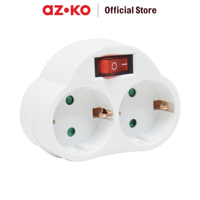 Gambar AZKO Krisbow Stop Kontak Schuko 2 Soket Dengan Switch - Putih Electric Socket Terminal Colokan Listrik Kotak Kontak Peralatan Elektronik dari AZKO ID Kota Administrasi Jakarta Barat Tokopedia