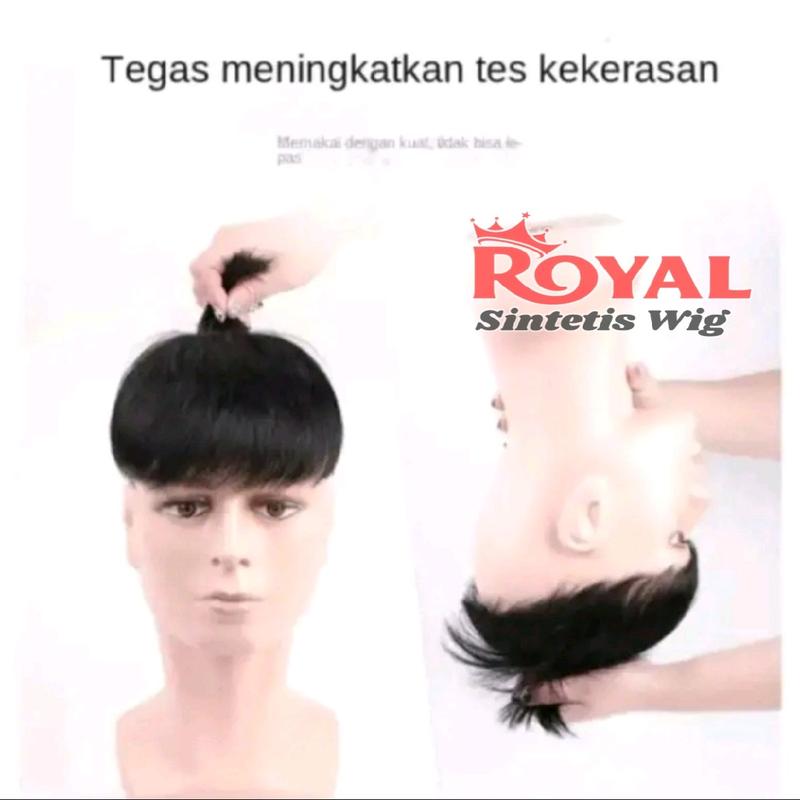 WIG PRIA PENDEK / TOUPEE TUTUP BOTAK / WIG RAMBUT PENUTUP KEBOTAKAN 1
