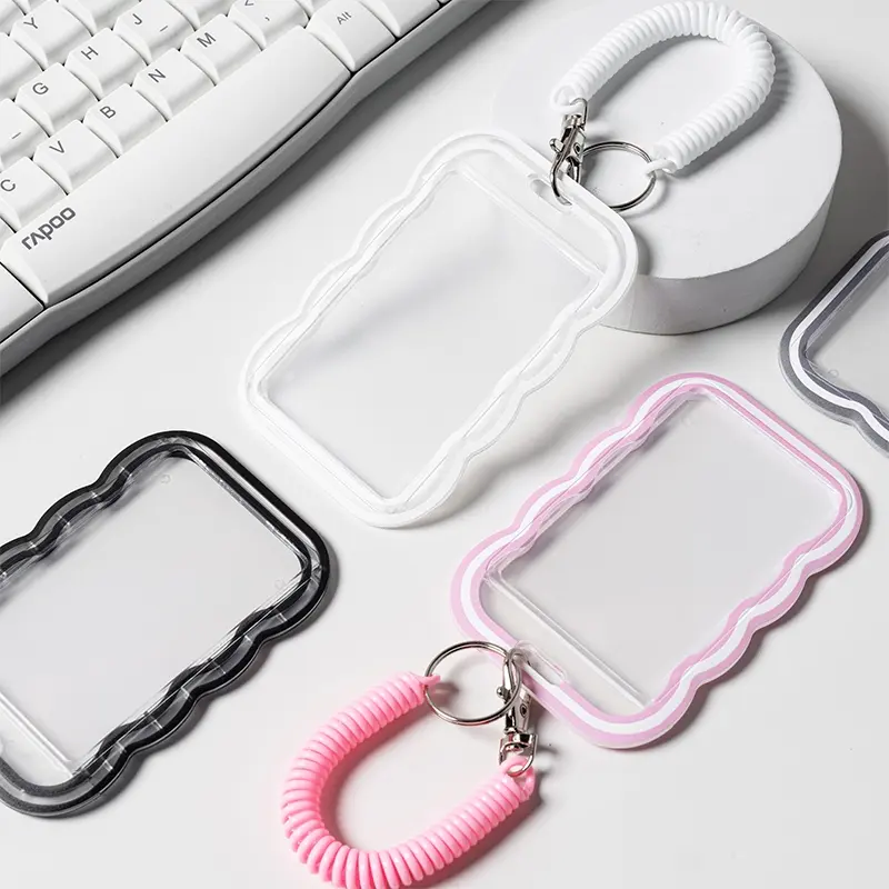 Transparent card holder car card key door card holder couple campus card bus card student meal card box
