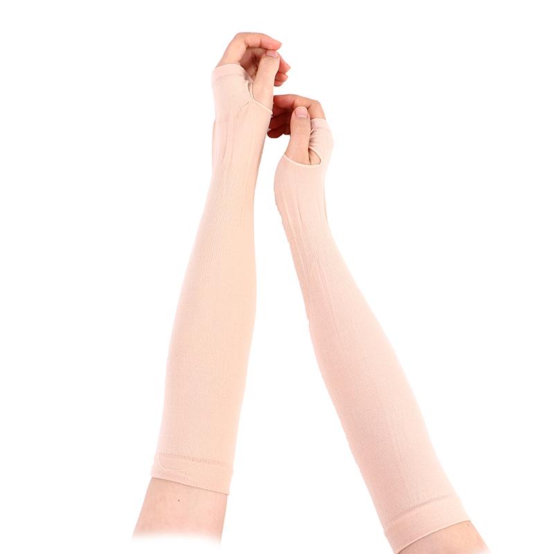 Product Introduction of Tay Áo Chống Nắng, Chất Liệu Lụa Lạnh Cánh Tay Áo, Chống Tia UV, Chống Trượt, Thích Hợp Cho Các Hoạt Động Ngoài Trời Mùa Hè, Chẳng Hại Đi Xe Đạp độ đàn hồi tốt đen và cam 36