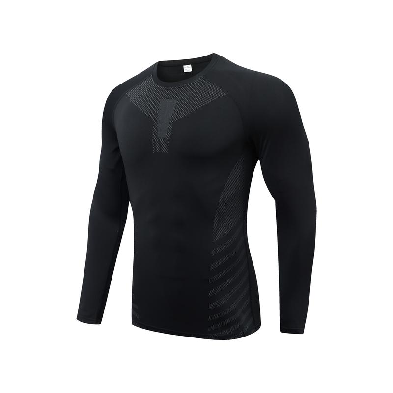 Áo Bó Dài Tay Thể Thao Nam Cao Cấp Bóng Rổ Bóng Đá Gym Đạp Xe Thoáng Khí Tốt Top Áo Thun Sport Cổ Tròn Đồng Tập Thể Dục Tập Gym 0
