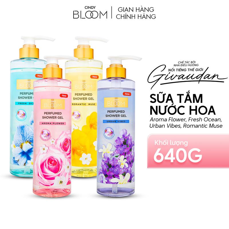 [LIVESTREAM] Sữa Tắm Nước Hoa CINDY BLOOM Hương Thơm Ngọt Ngào, Nữ Tính, Làm Sạch Dịu Nhẹ Chai 640g