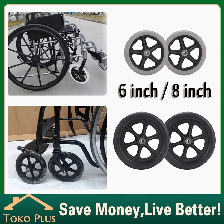 Roda 8 Inch Kursi Roda "Diameter Full 20 Cm" - Roda Kursi Roda - Roda Bagian Depan Kursi Roda Ukuran 6 Inch