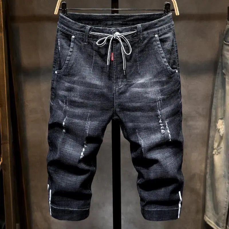 Jeans Men's Summer Thin Loose Shorts Trendy Casual