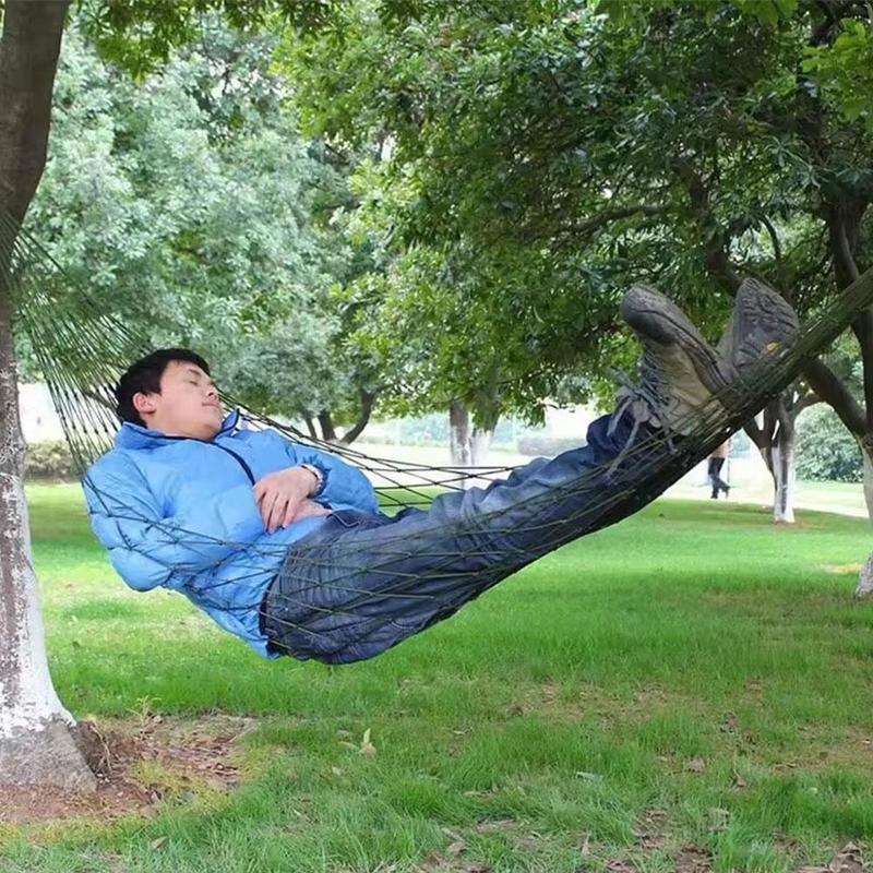 Product Introduction of Portable Outdoor Sport Hammock Outdoor Camping Hammock Mesh Net For Garden Beach Yard Travel V4V7 23