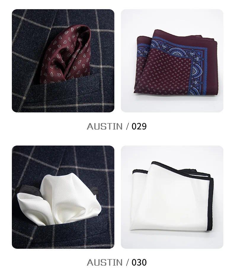 Product Introduction of Men 100% Silk Pocket Square Print Real Satin Small Square Scarf Gentleman Business Suit Shirt Chest Scarf Handkerchief 30*30 Cm 28
