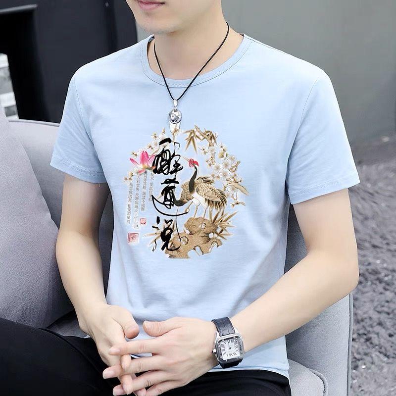 Product Introduction of Ice Silk High-Quality Cool Summer Trendy Zui Lian Shuo Sports Half-Sleeve Ice Silk Breathable Short-Sleeve T-Shirt Men's Sweat Shirt 5