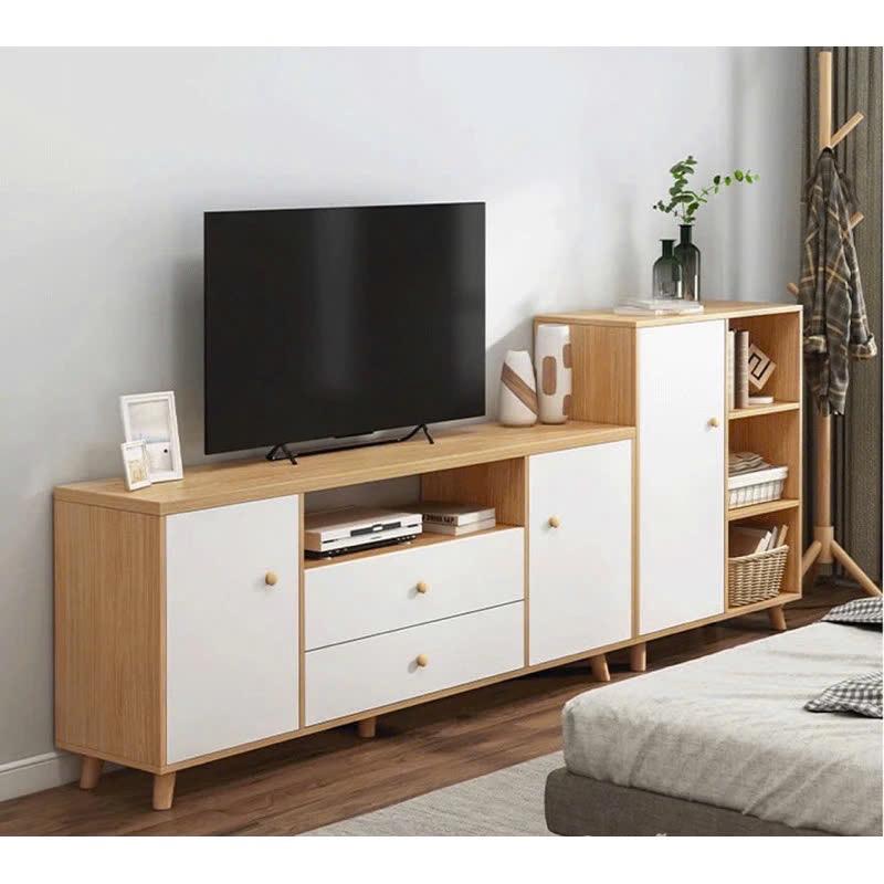Kệ tivi phòng khách phong cách bắc âu decor nhà 140x30x60 gỗ MDF cao cấp A00